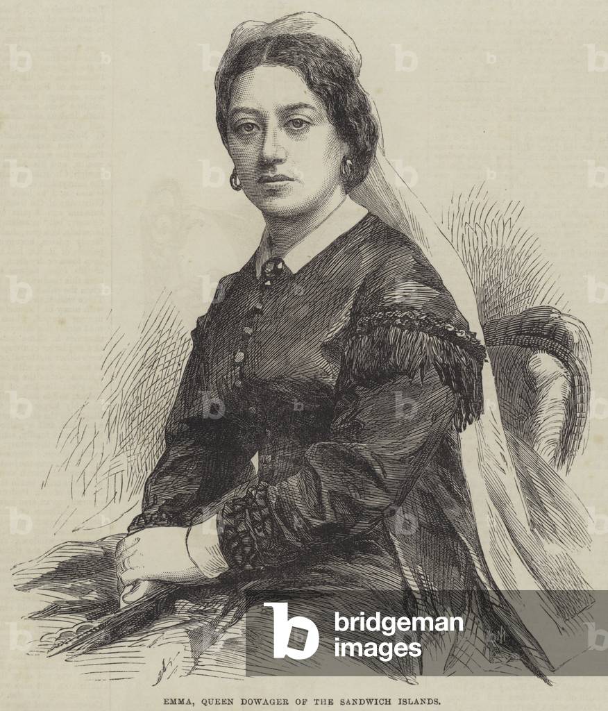 Emma, Queen Dowager of the Sandwich Islands (engraving)