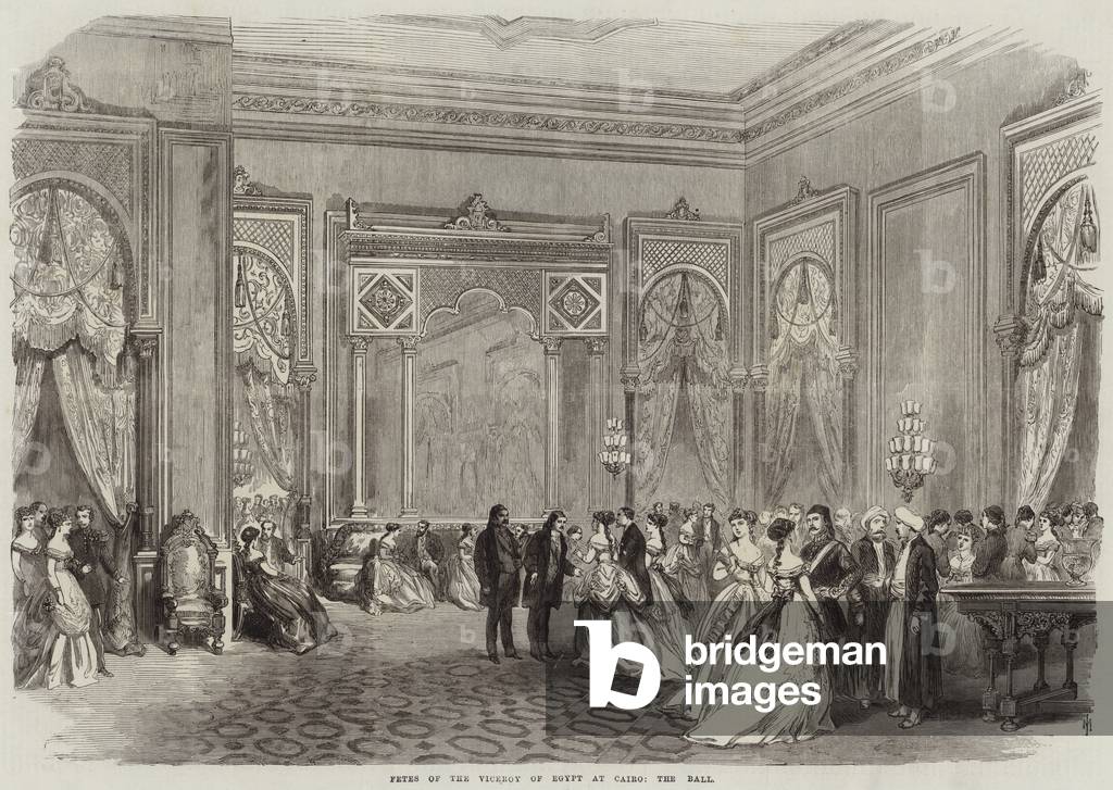 Fetes of the Viceroy of Egypt at Cairo, the Ball (engraving)