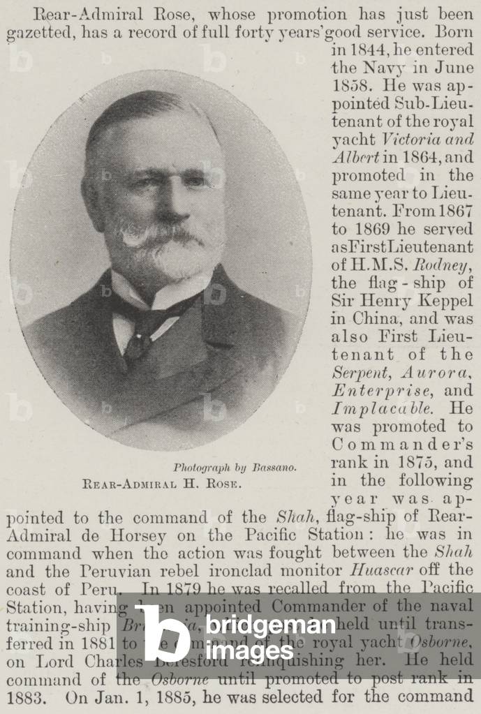 Rear-Admiral H Rose (b/w photo)