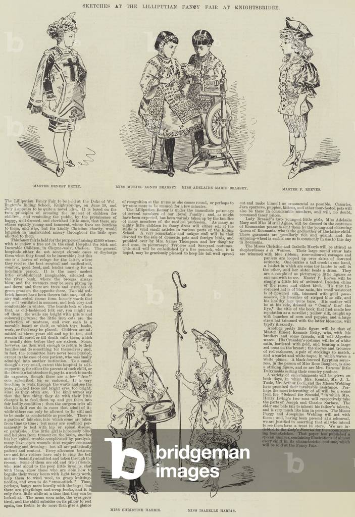 Sketches at the Lilliputian Fancy Fair at Knightsbridge (engraving)
