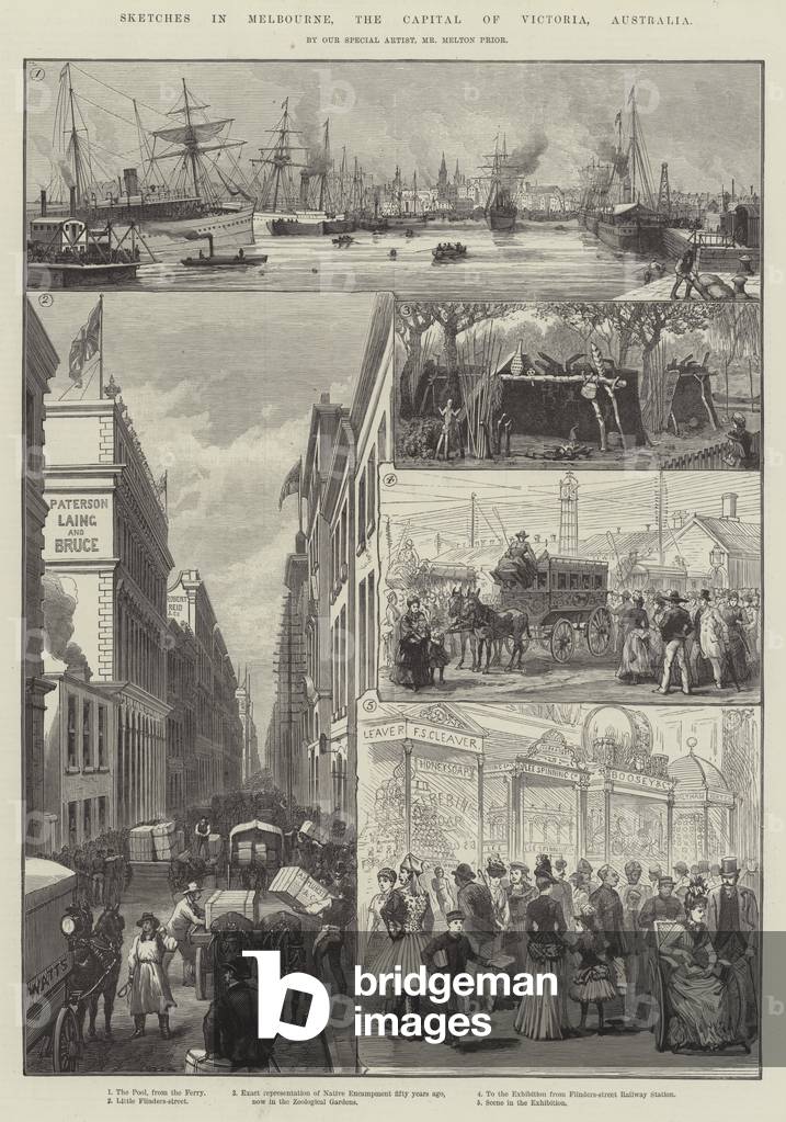 Sketches in Melbourne, the Capital of Victoria, Australia (engraving)