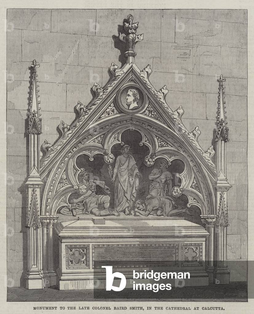 Monument to the late Colonel Baird Smith, in the Cathedral at Calcutta (engraving)