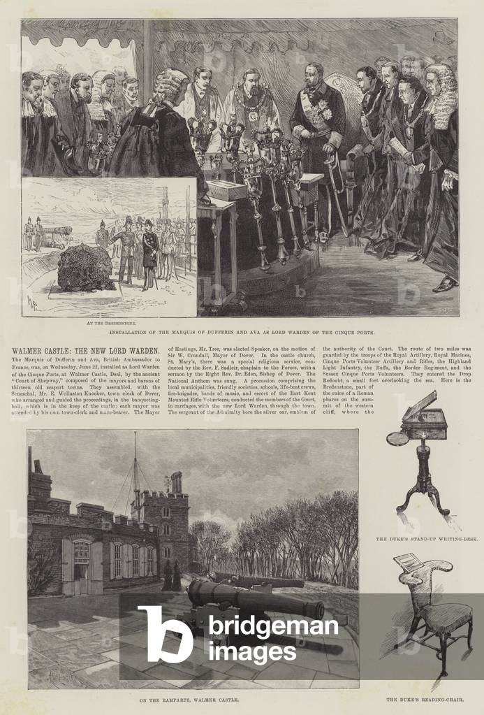 Walmer Castle, the New Lord Warden (engraving)