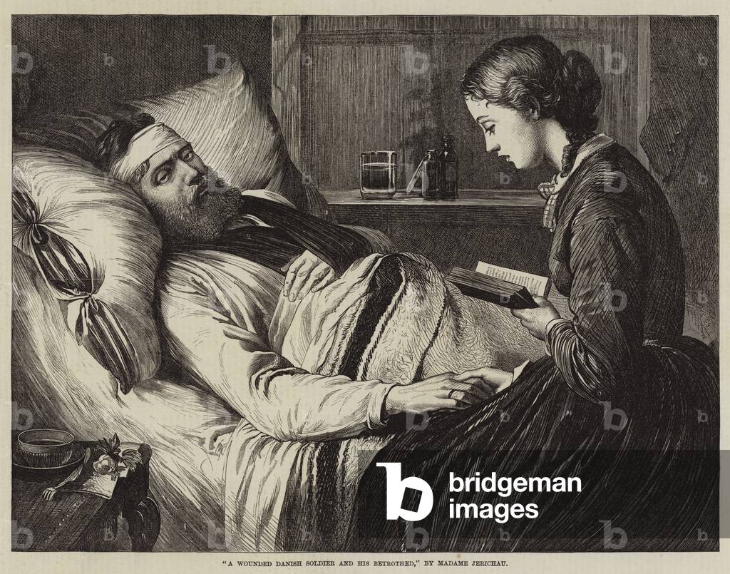 A Wounded Danish Soldier and his Betrothed (engraving)