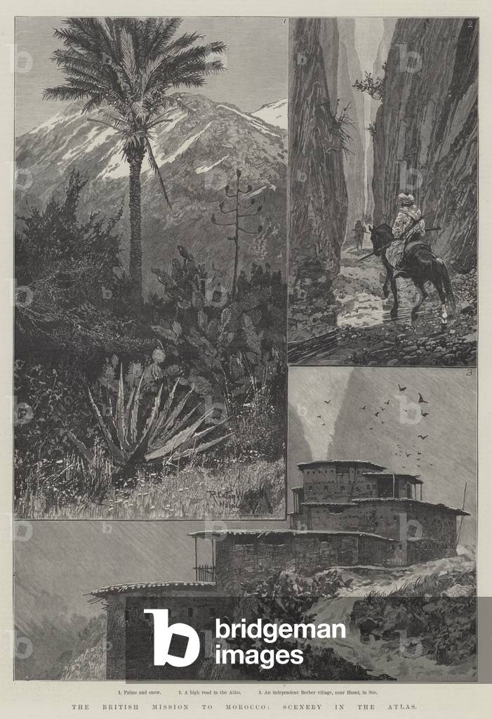 The British Mission to Morocco, Scenery in the Atlas (engraving)