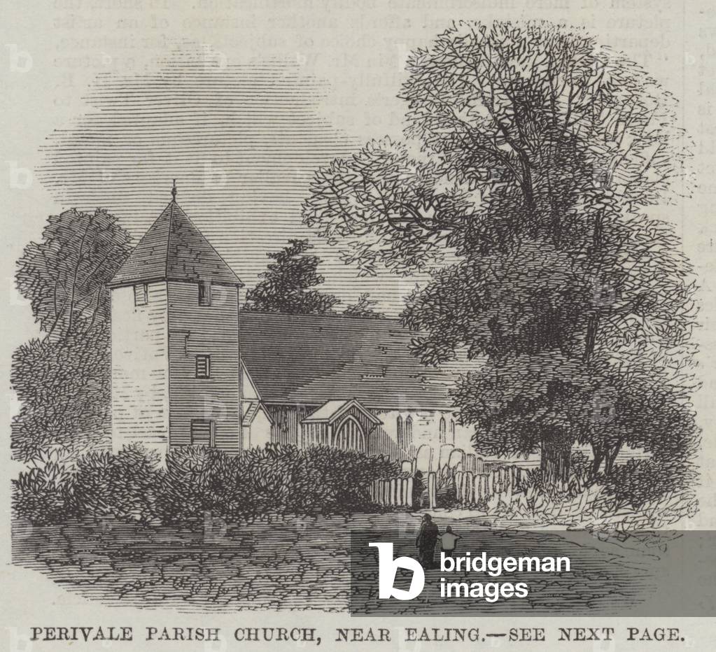 Perivale Parish Church, near Ealing (engraving)