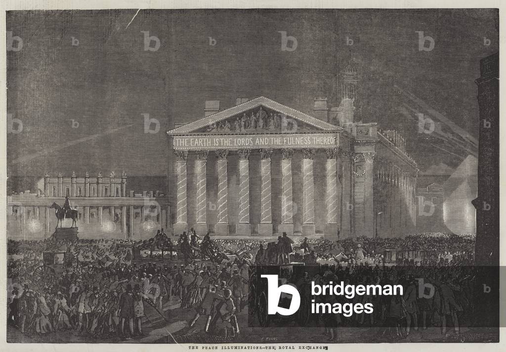 The Peace Illuminations, the Royal Exchange (engraving)