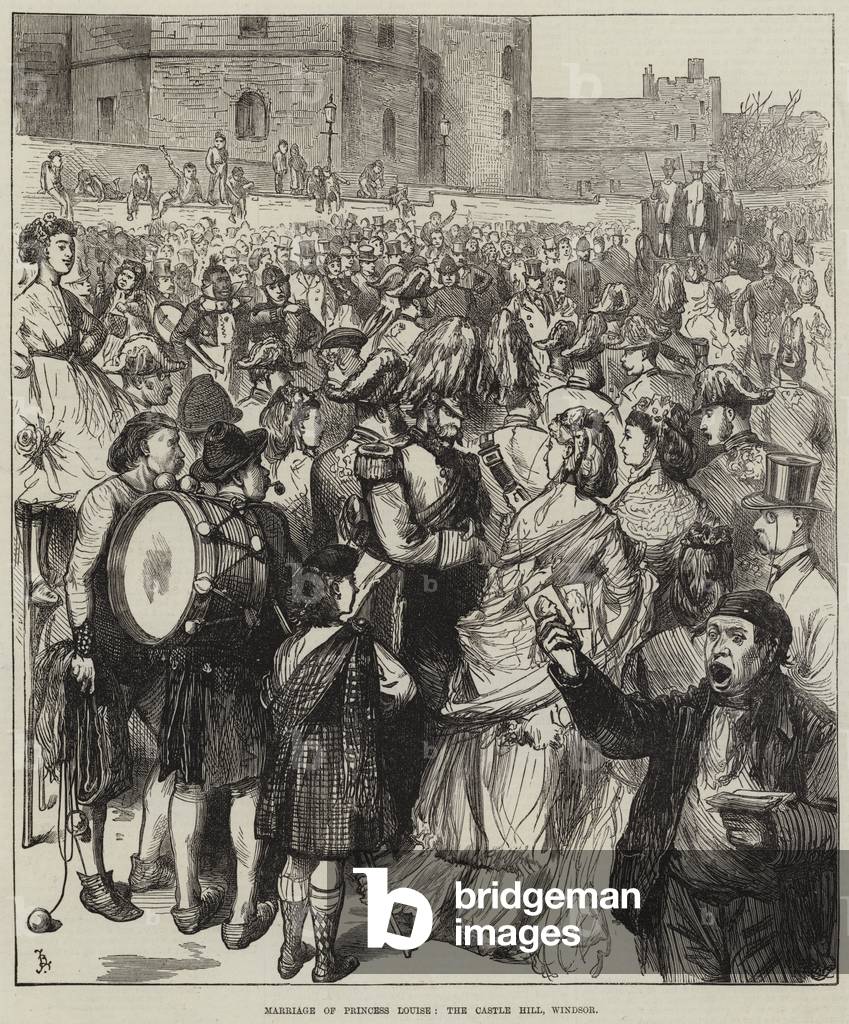 Marriage of Princess Louise, the Castle Hill, Windsor (engraving)