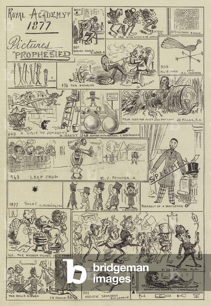 Royal Academy 1877, Pictures Prophesied (engraving)