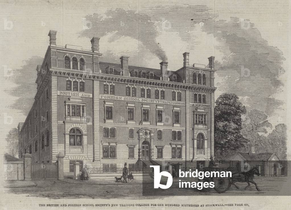 The British and Foreign School Society's New Training College for One Hundred Mistresses at Stockwell (engraving)