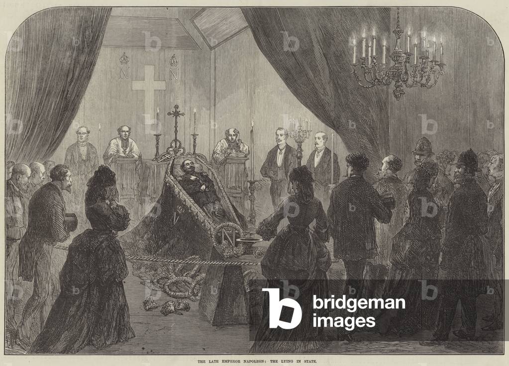 The Late Emperor Napoleon III, the Lying in State (engraving)