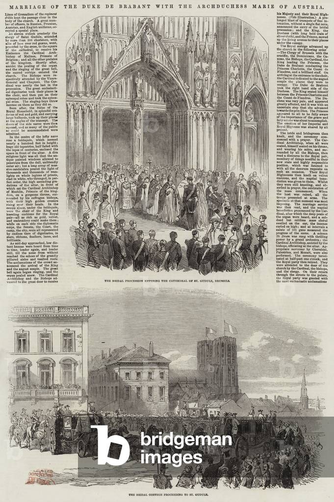 Marriage of the Duke de Brabant with the Archduchess Marie of Austria (engraving)