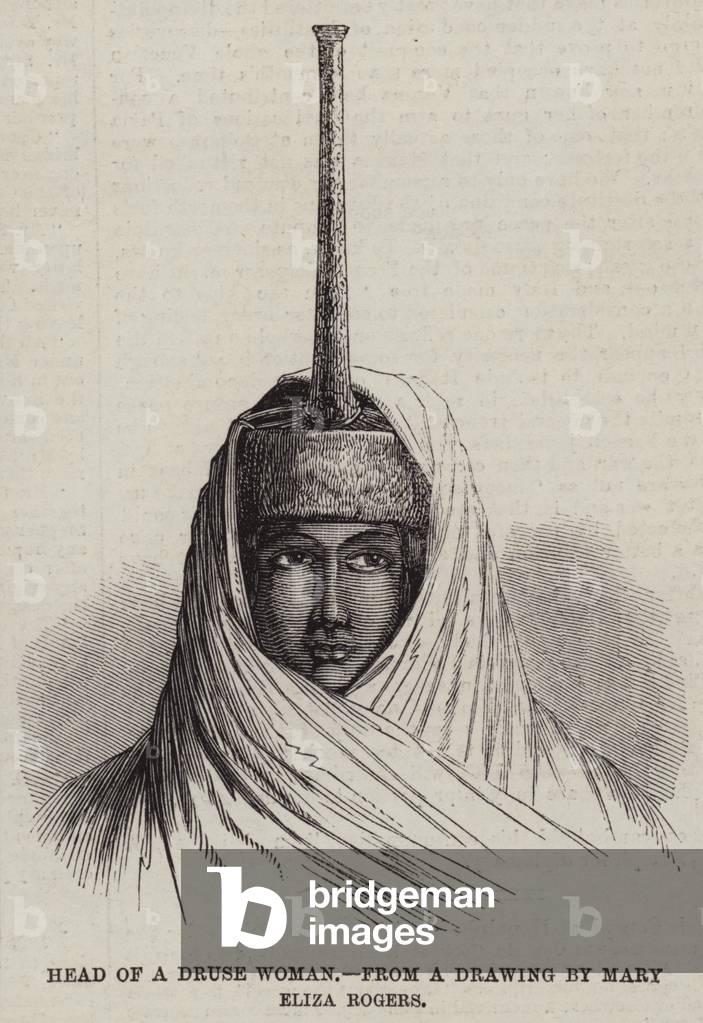 Head of a Druse Woman (engraving)
