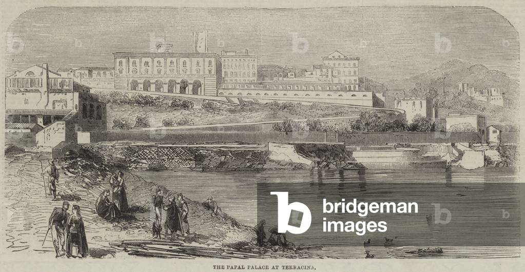 The Papal Palace at Terracina (engraving)