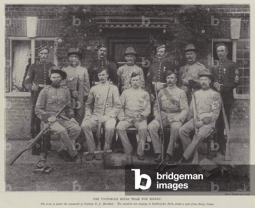 The Victorian Rifle Team for Bisley (b/w photo)