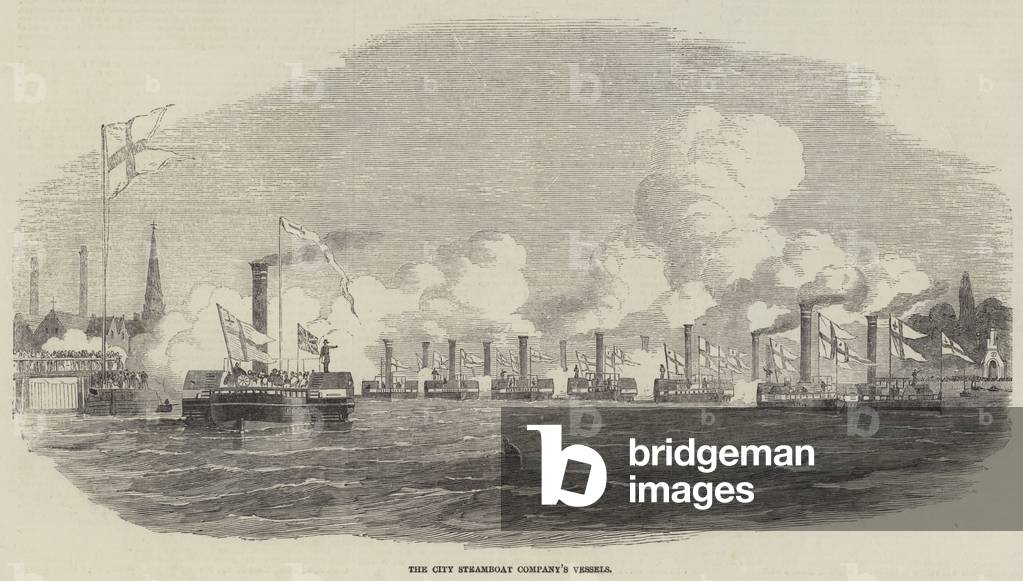 The City Steamboat Company's Vessels (engraving)