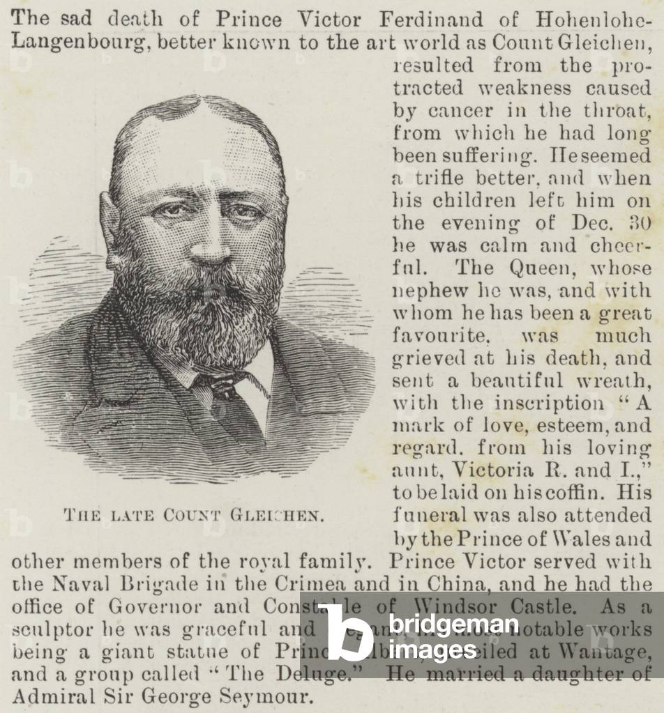 The late Count Gleichen (engraving)