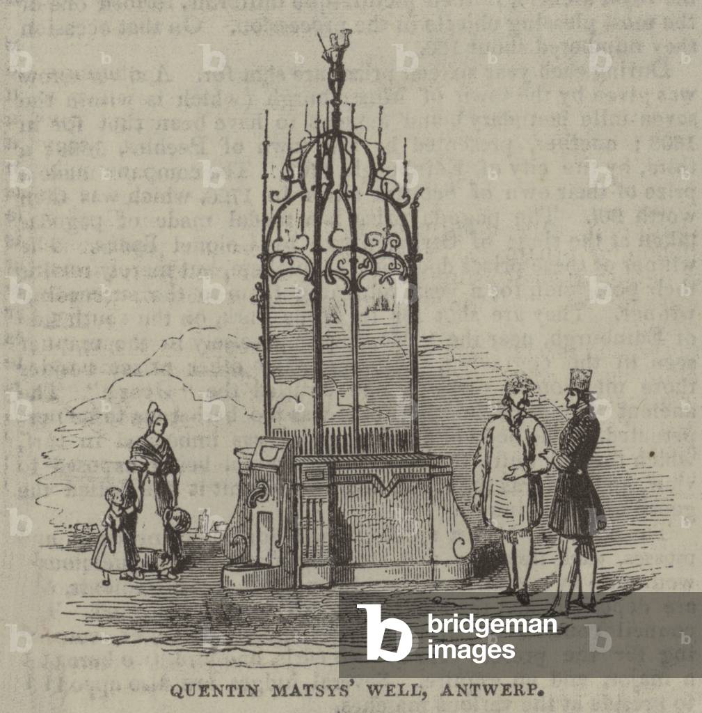 Quentin Matsys' Well, Antwerp (engraving)