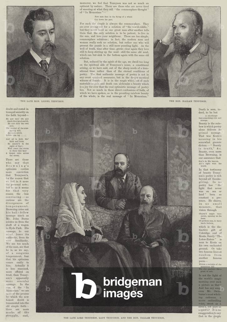 Alfred, Baron Tennyson, Poet Laureate (engraving)