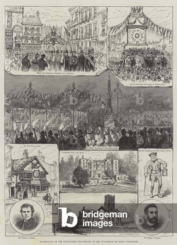 Celebration of the Thousandth Anniversary of the Foundation of Ripon, Yorkshire (engraving)