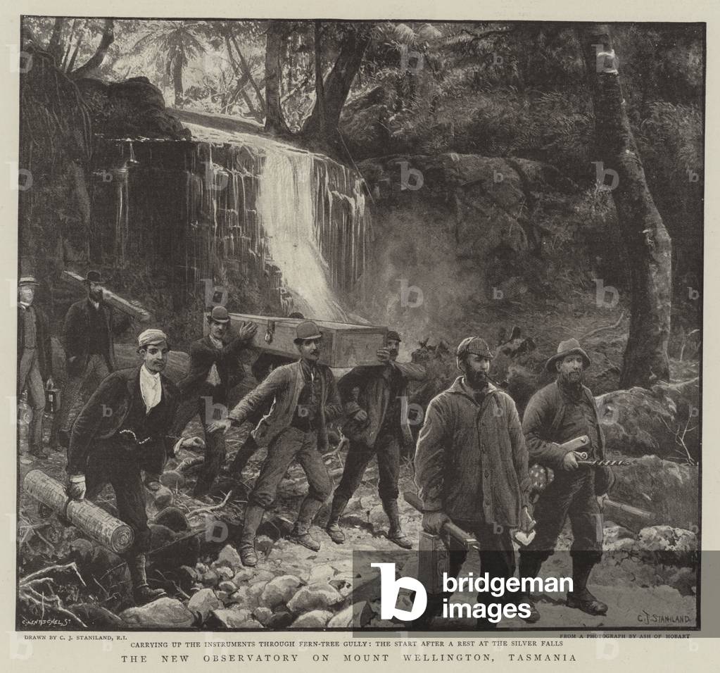 The New Observatory on Mount Wellington, Tasmania (litho)