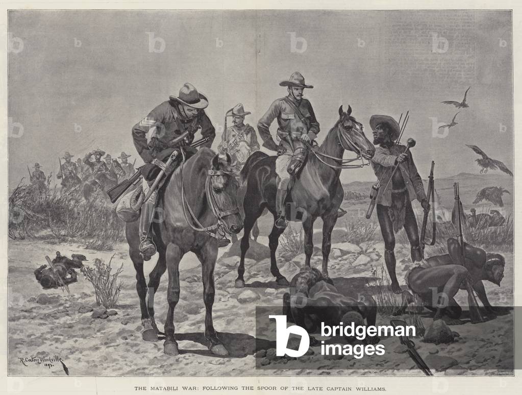 The Matabili War, following the Spoor of the late Captain Williams (litho)