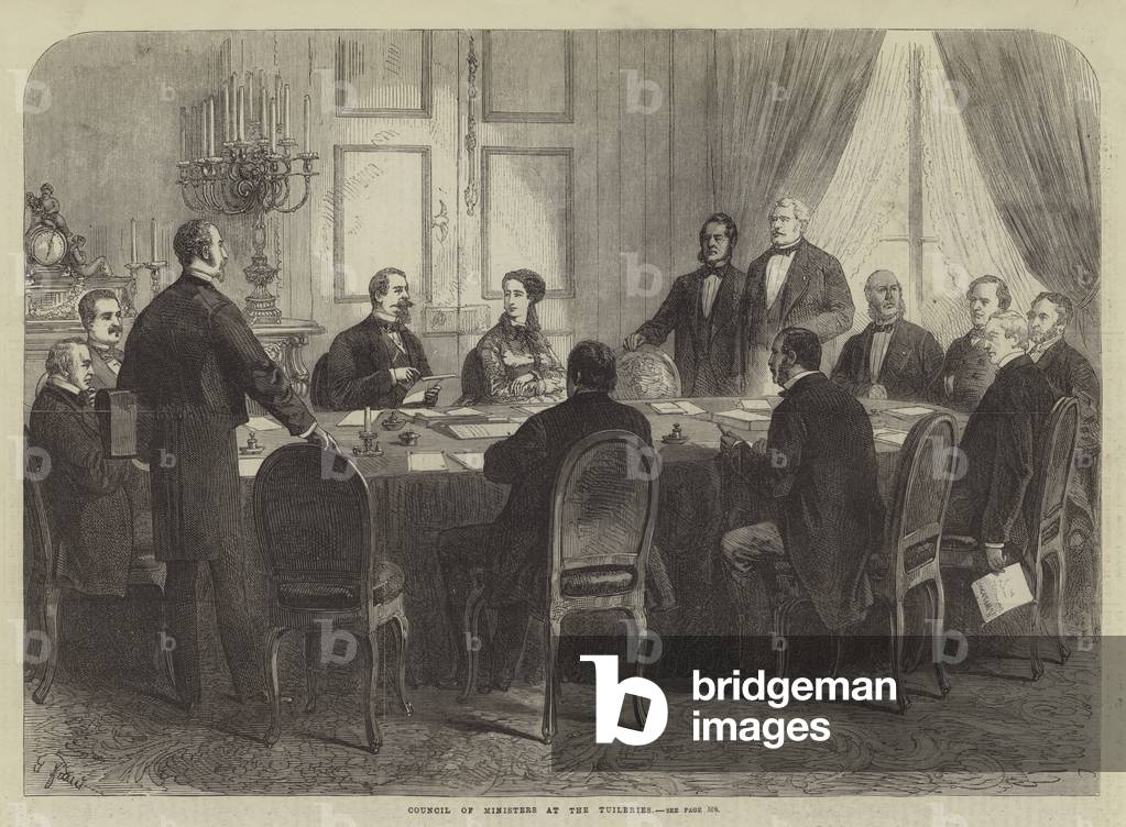 Council of Ministers at the Tuileries (engraving)