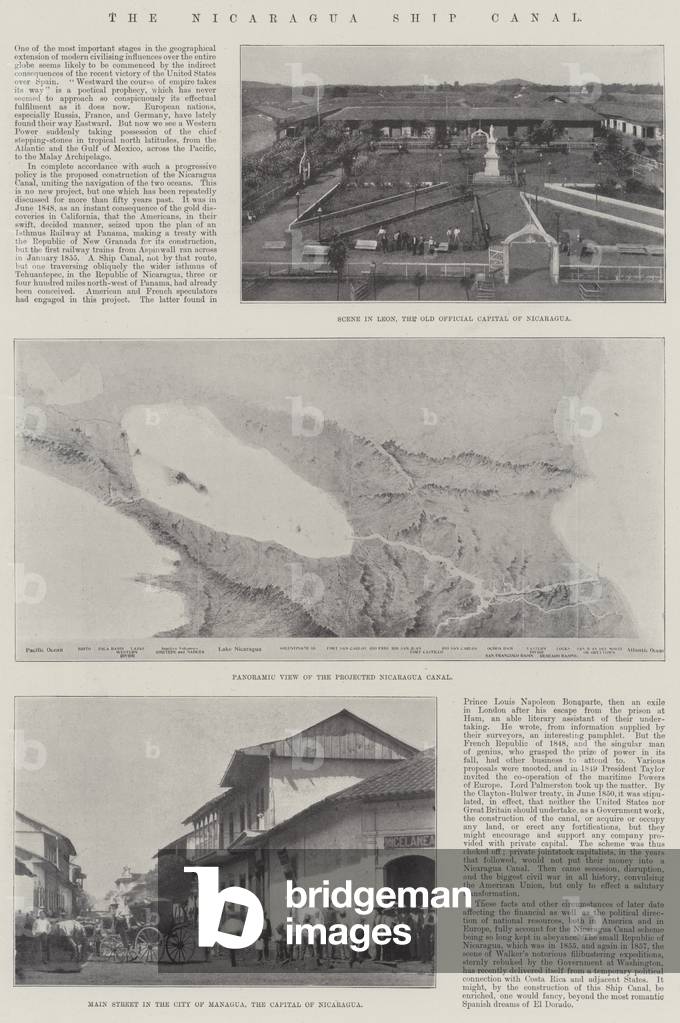 The Nicaragua Ship Canal (engraving)