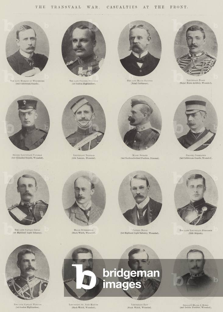 The Transvaal War, Casualties at the Front (b/w photo)