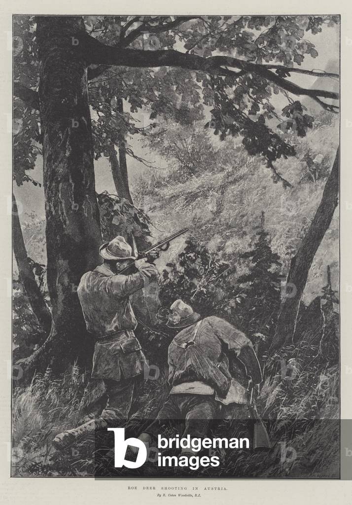 Roe Deer Shooting in Austria (engraving)