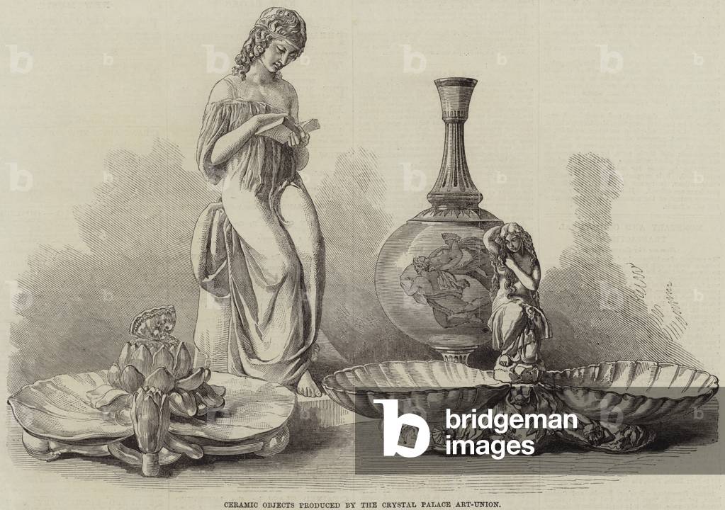 Ceramic Objects produced by the Crystal Palace Art-Union (engraving)