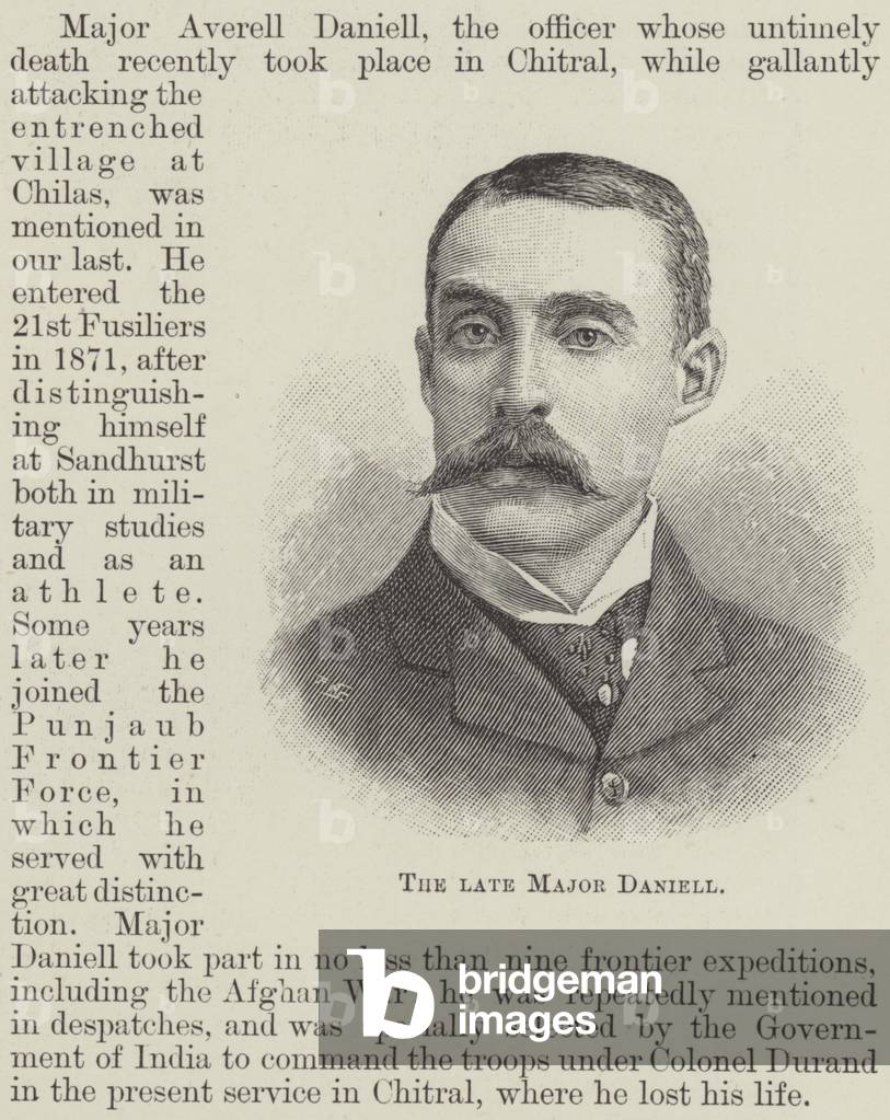 The late Major Daniell (engraving)
