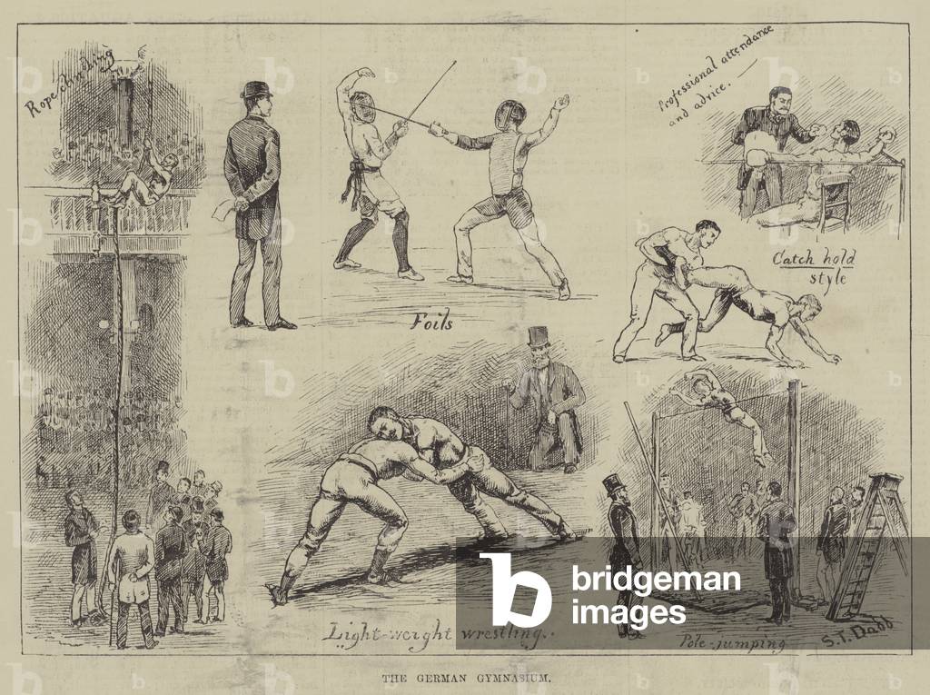 The German Gymnasium (engraving)