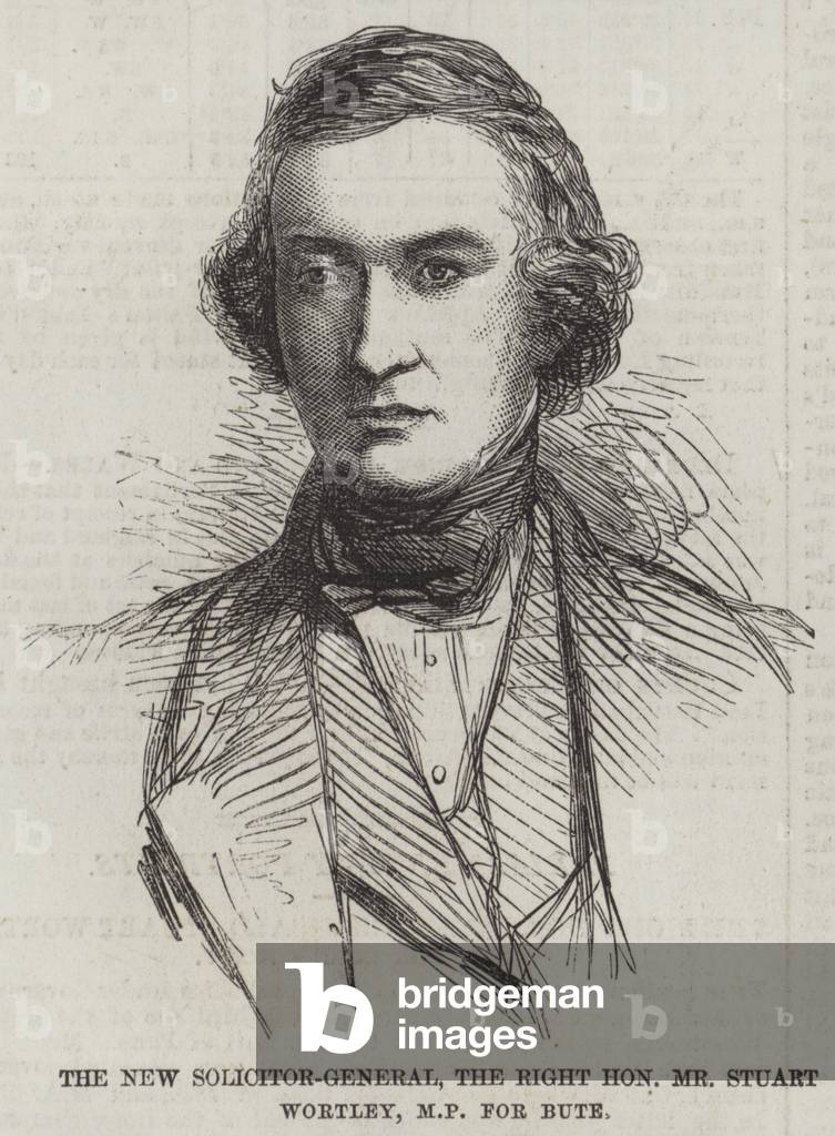 The New Solicitor-General, the Right Honourable Mr Stuart Wortley, MP for Bute (engraving)