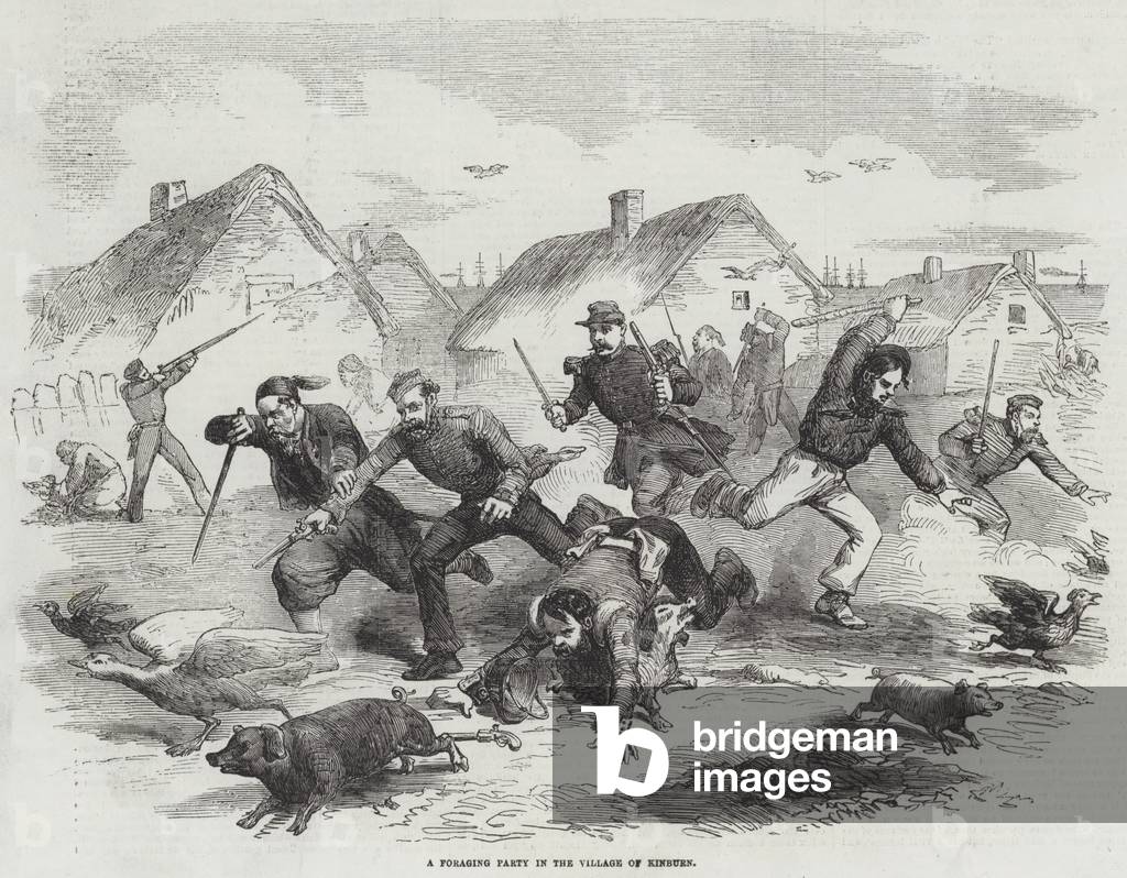 A Foraging Party in the Village of Kinburn (engraving)