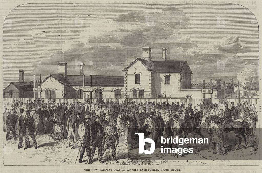The New Railway Station at the Race-Course, Epsom Downs (engraving)