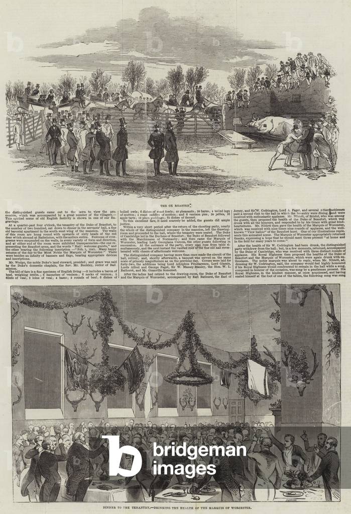 Festivities at Badminton (engraving)