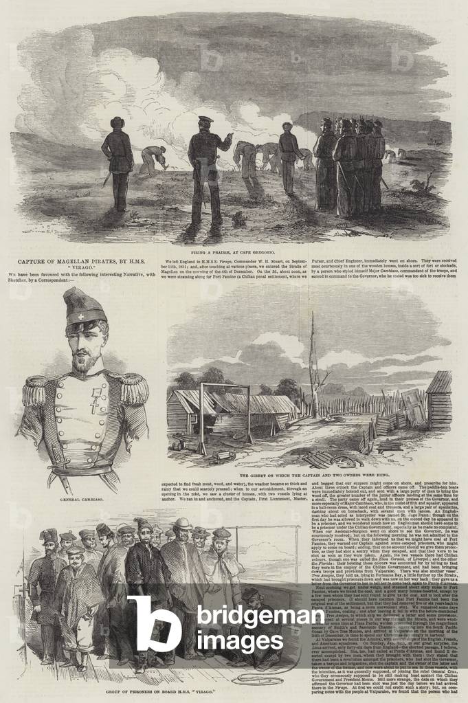 Capture of Magellan Pirates, by HMS 