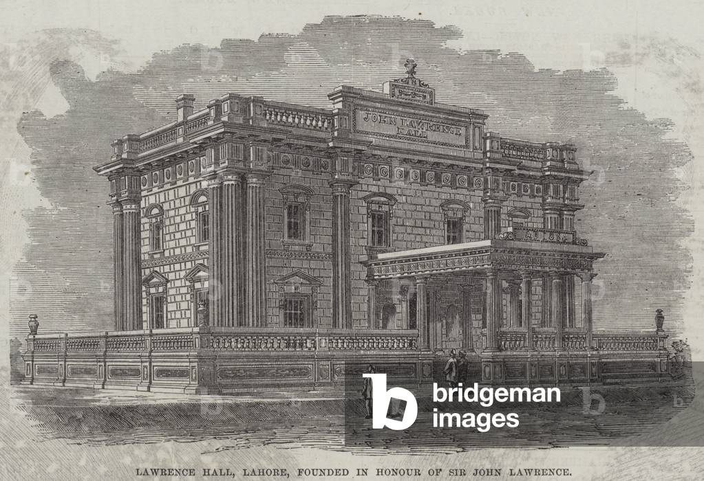 Lawrence Hall, Lahore, founded in Honour of Sir John Lawrence (engraving)