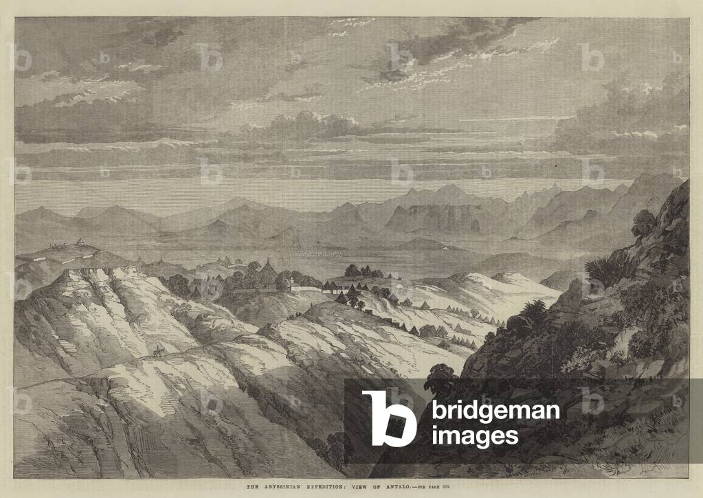 The Abyssinian Expedition, View of Antalo (engraving)