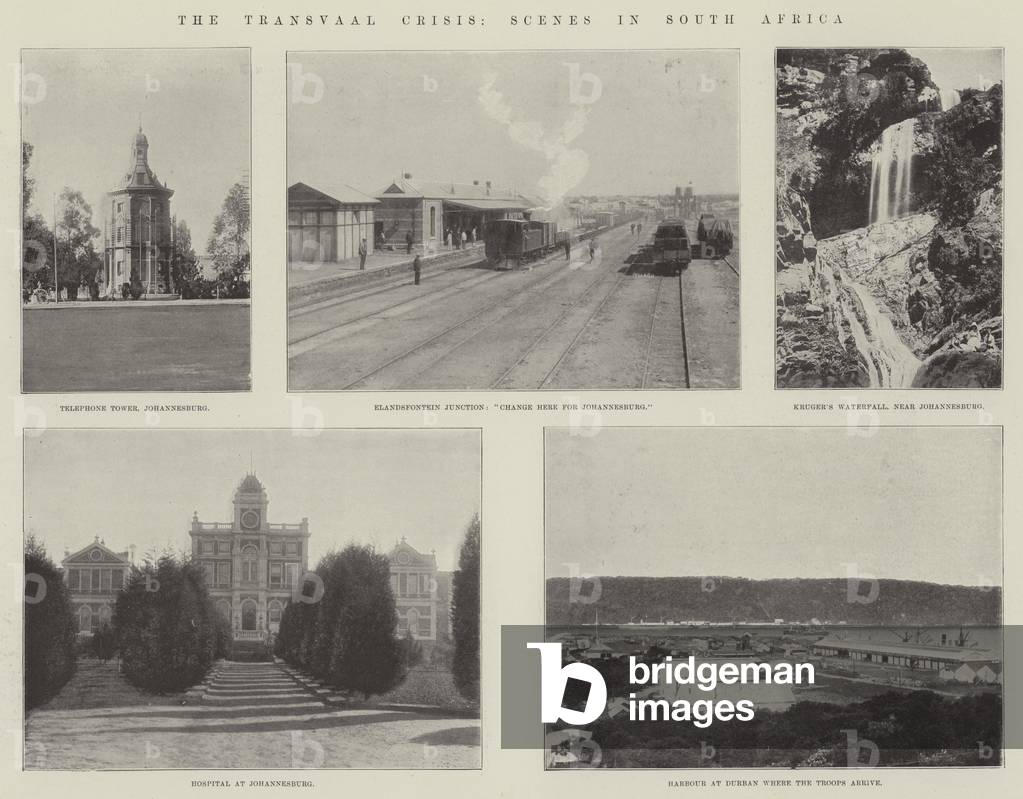 The Transvaal Crisis, Scenes in South Africa (b/w photo)