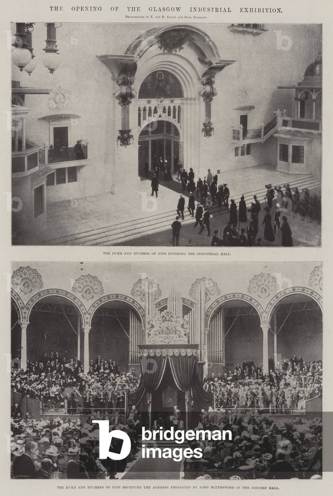 The Opening of the Glasgow Industrial Exhibition (b/w photo)