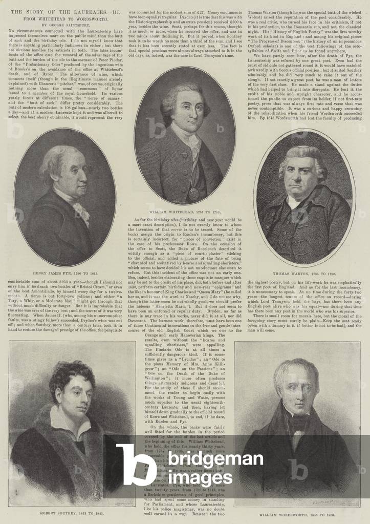 The Story of the Laureates, from Whitehead to Wordsworth (litho)