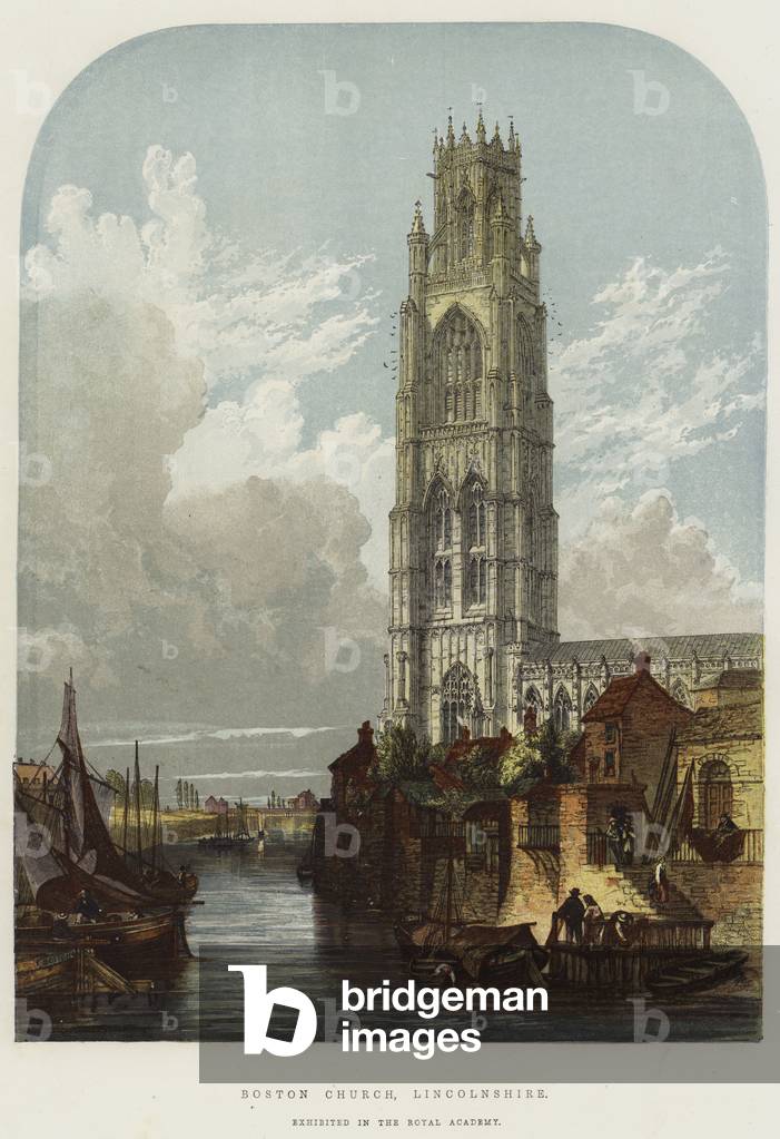 Boston Church, Lincolnshire (chromolitho)