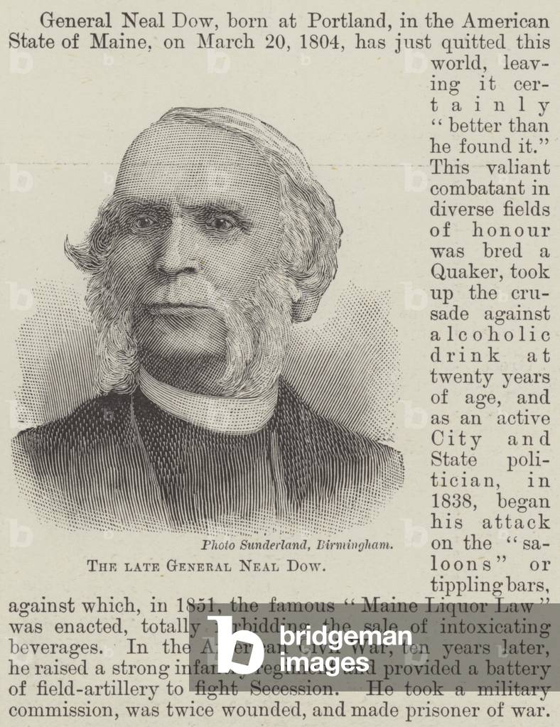 The late General Neal Dow (engraving)