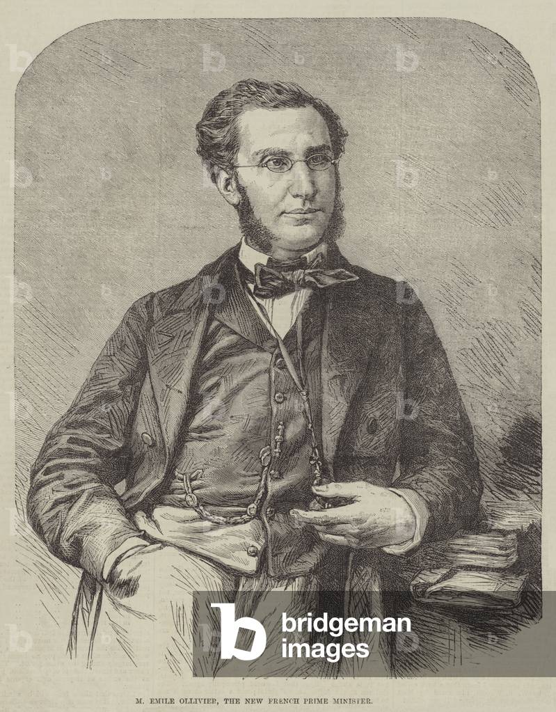 M Emile Ollivier, the New French Prime Minister (engraving)