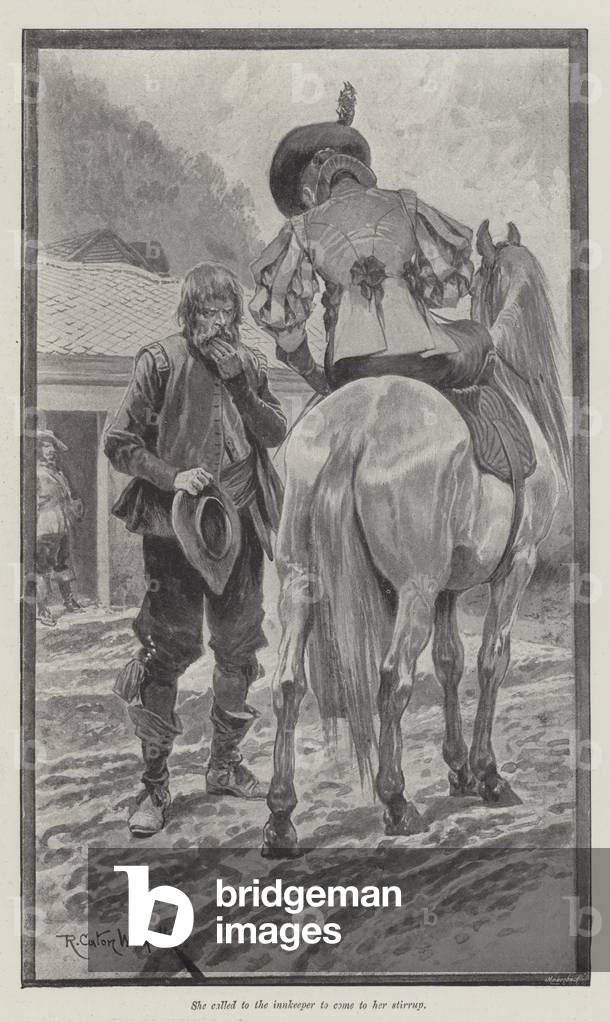 Under the Red Robe, by Stanley J Weyman (engraving)