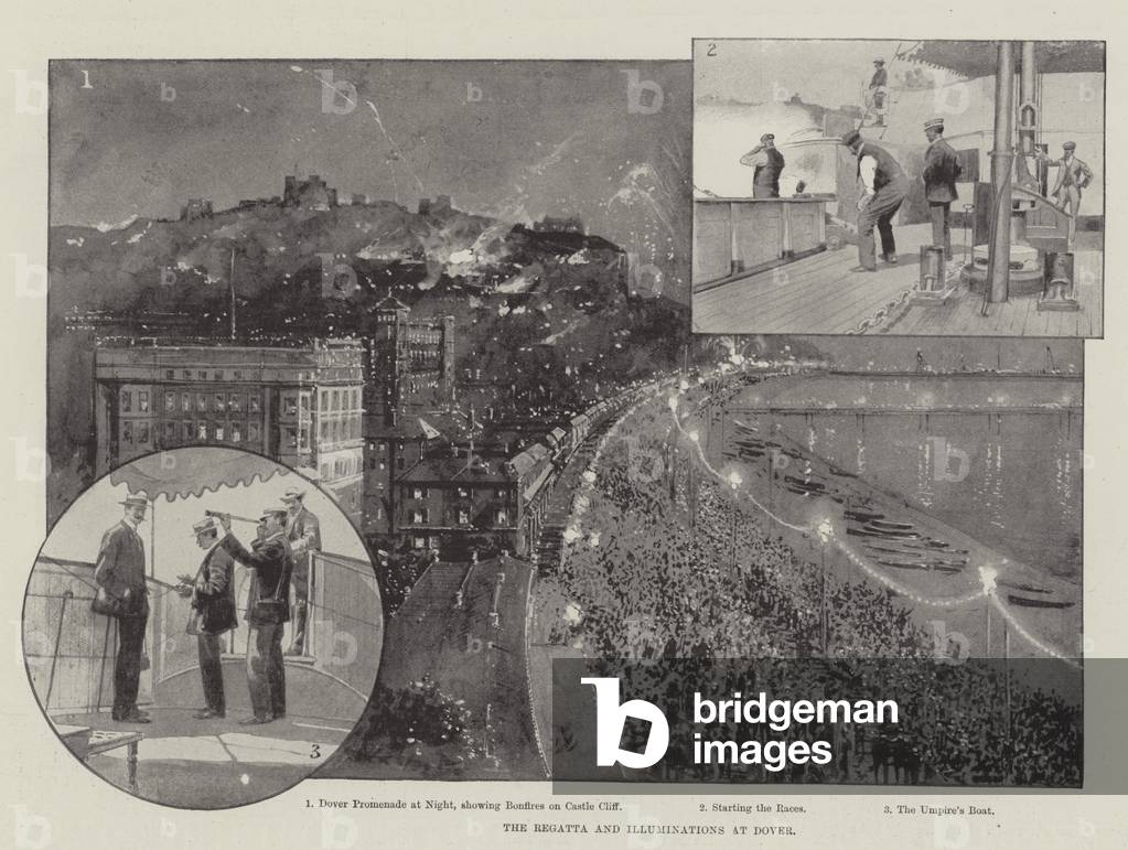 The Regatta and Illuminations at Dover (litho)