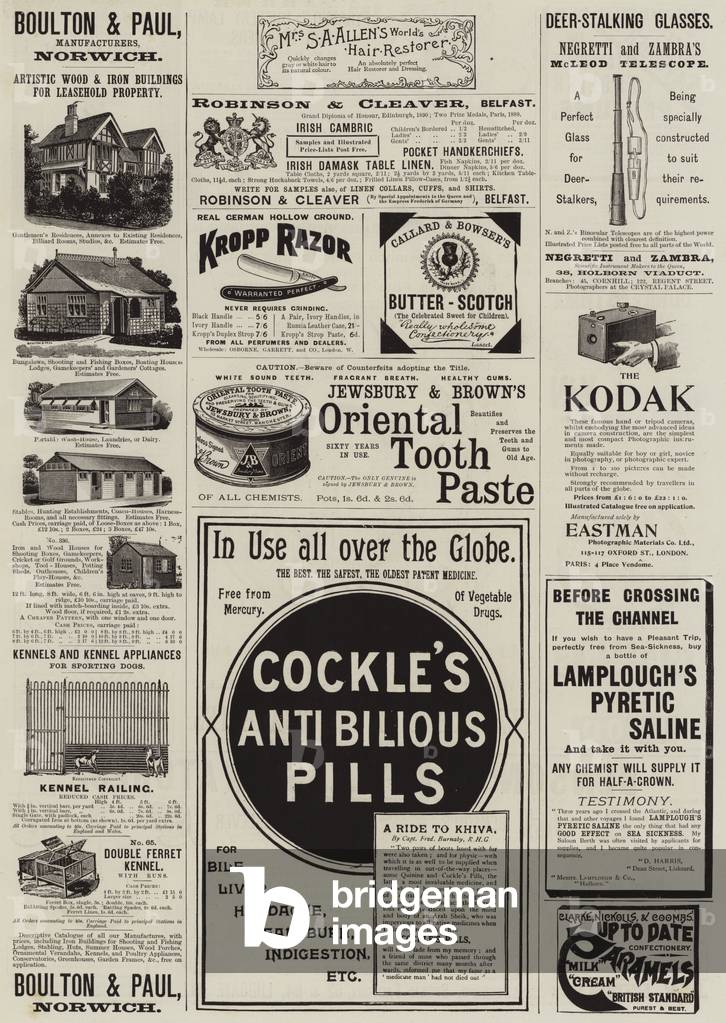 Page of Advertisements (engraving)