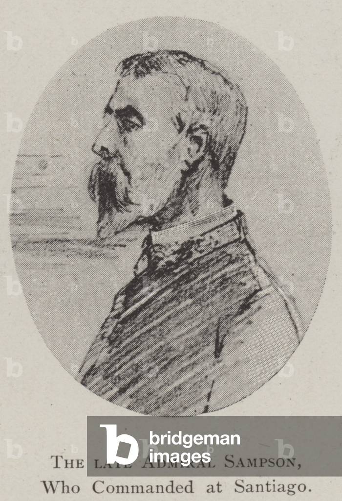 The late Admiral Sampson, who commanded at Santiago (litho)
